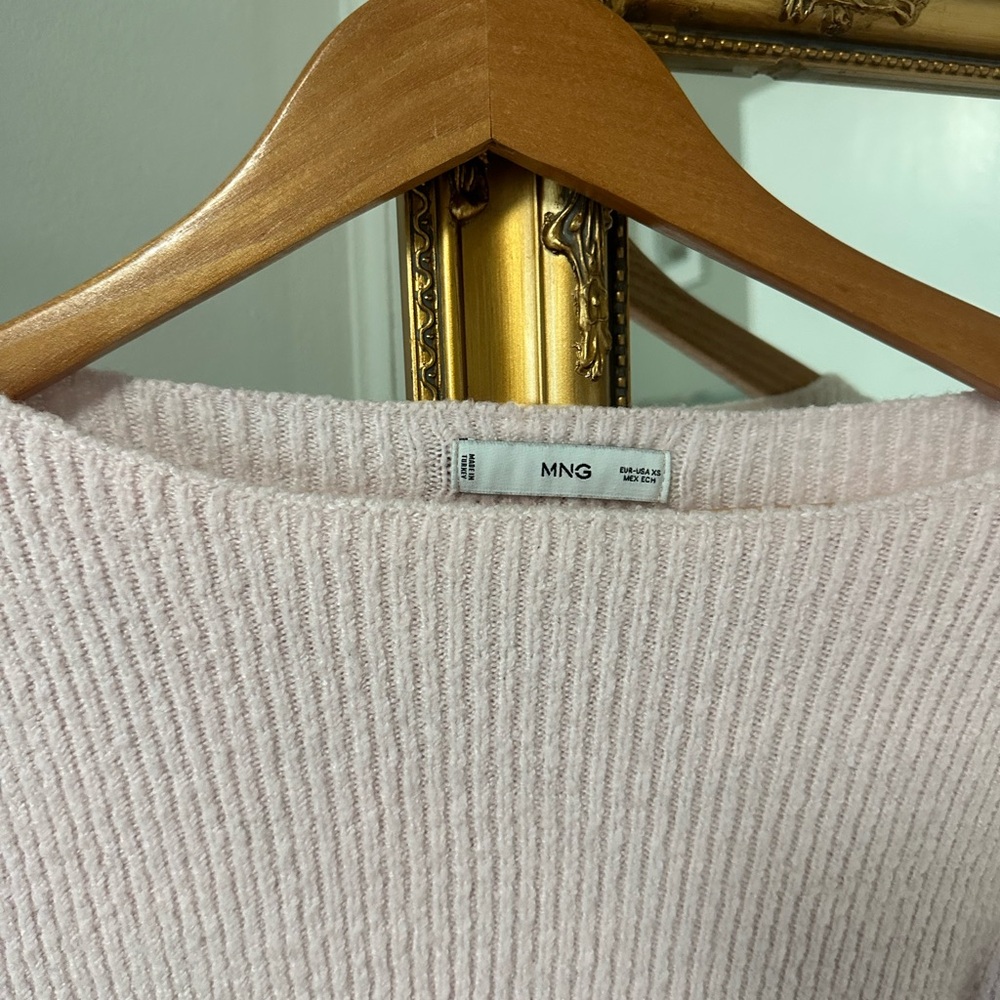 Mango Soft Pink Ribbed Sweater - Picture 3 of 5